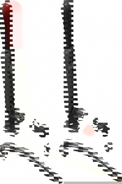 Pull-Action Latch Clamp: Horizontal, 450 lb, J-Hook, Flanged Base